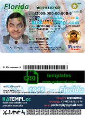 Fl Random License Generator generate USA Florida driving license in PSD format