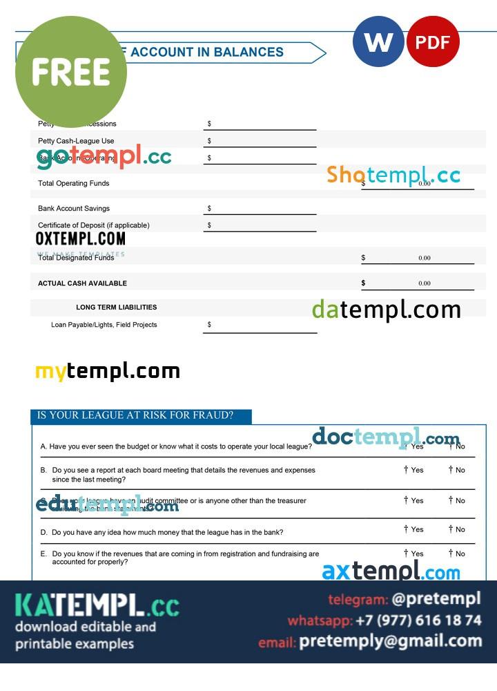generate bank statement of account, .doc and .pdf format, fully editable